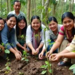 A group of Indigenous in forest