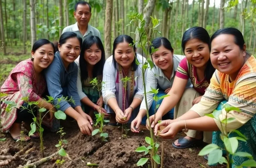 A group of Indigenous in forest